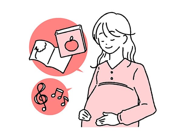 胎教をする妊婦さん